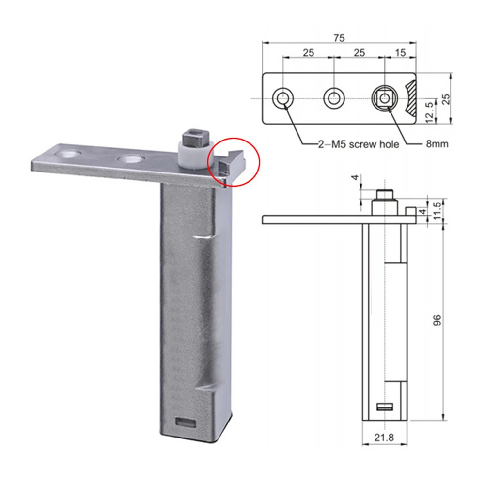 

Silver Stainless Steel Fridge Door Hinge Smooth Opening Closing Mechanism For Refrigerator Repair Replacement Accessory