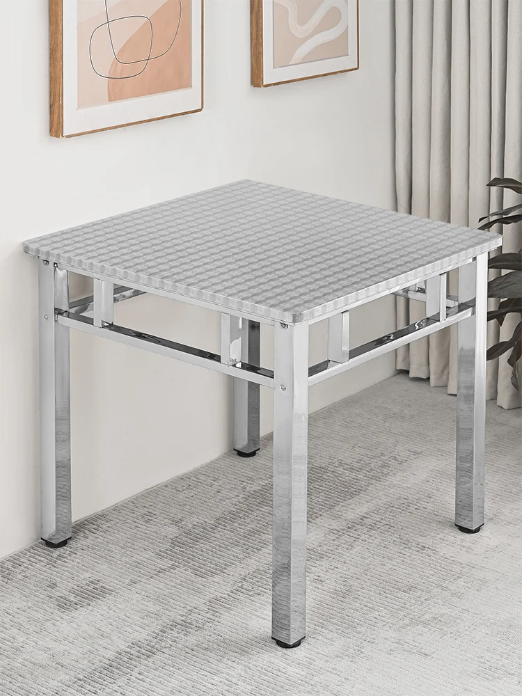 Stainless steel economical home table, square multi-functional, outdoor detachable,practical fire table, dining table