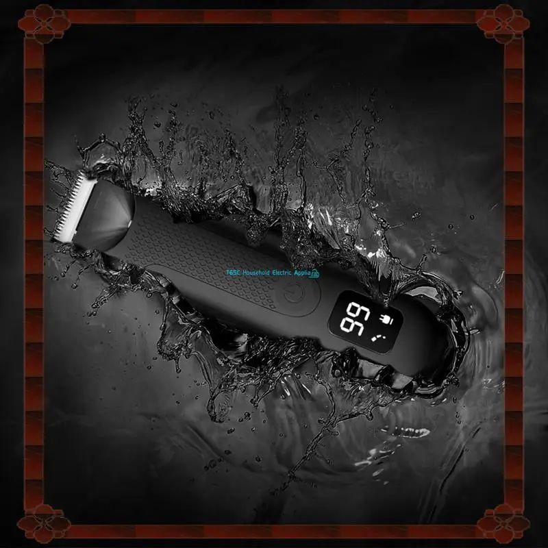 Trimmer For Men Replaceable  Blade Heads Waterproof Wet/Dry Groin & Body Shaver Groomer, Easy Install Easy To Use B