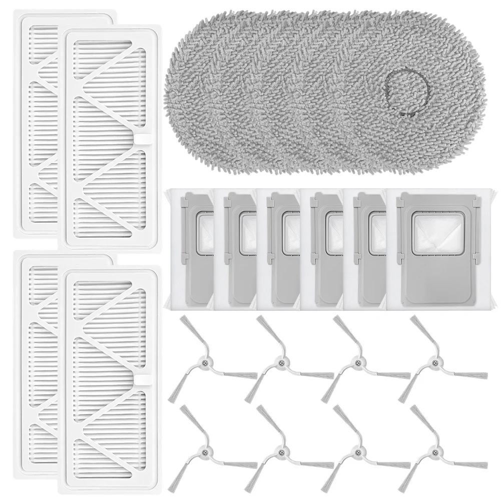 

1set For DJI For ROMO S For ROMO A For ROMO P robot Vacuum Cleaner Filter Mop Cloth Dust Bag Side Brush Kit Cleaning Accessories