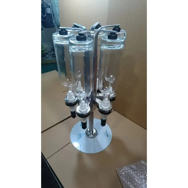 Perfume Display Rack with 6 Pump Head Distributor 6 Bottles Perfume Dispenser 375/500 ml Perfume Filling Machine