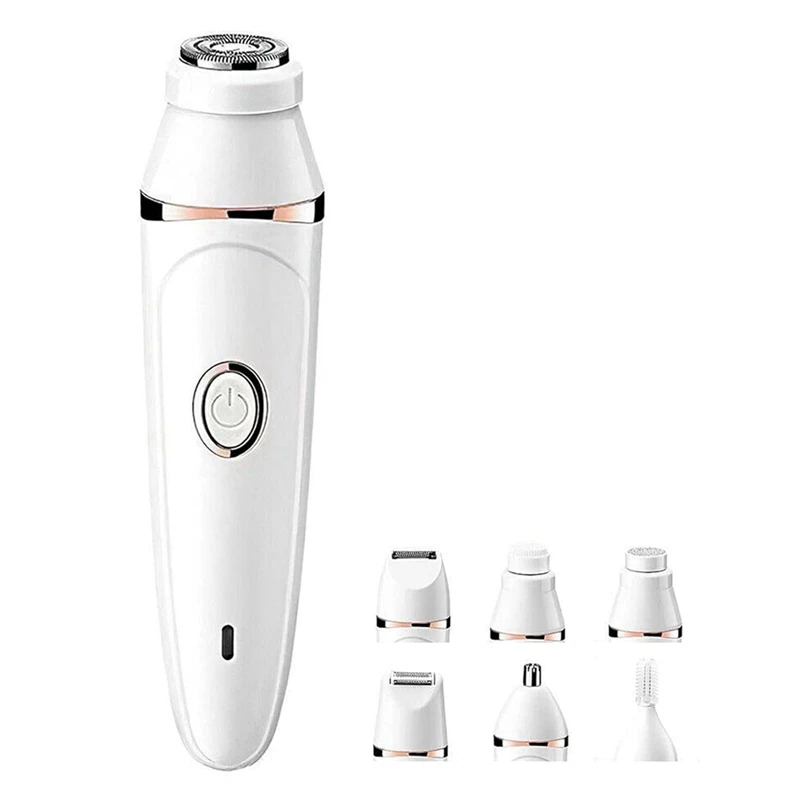 Bikini Trimmer Shaver For Women 7 In1 Wet/Dry Electric Body Hair Trimmer Facial Hair Removal For Face Pubic Legs