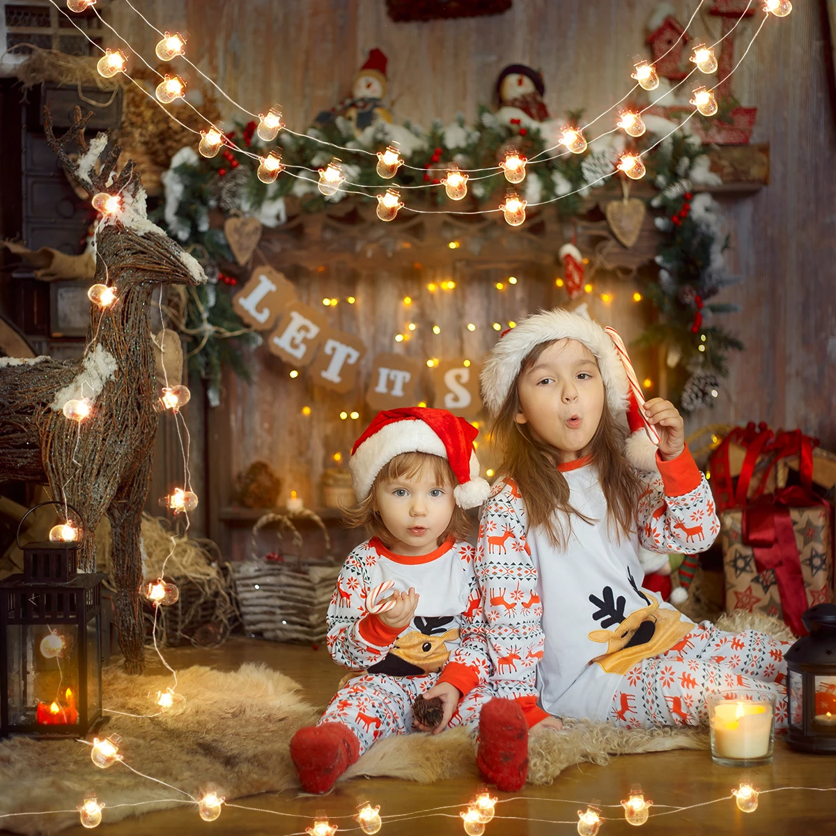 

Christmas String Lights Snowman Shape LED Night Lamp Decorative Tree Powered Warm Lighting Festival Decor Outdoor