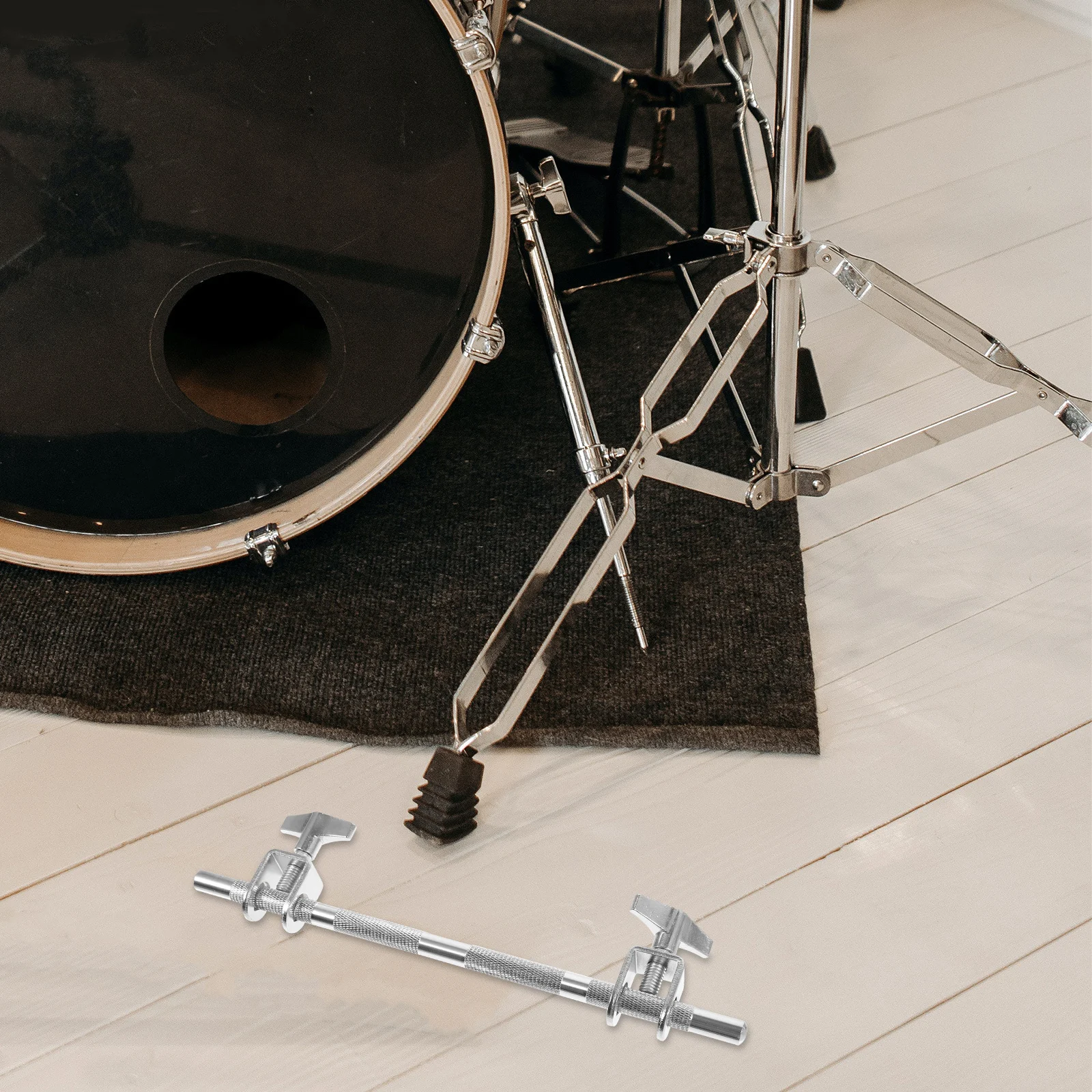 

Cowbell Mount Clip Drum Set Holder Metal Durable Steady Secure Fixed Locks Adjustable Bracket Cowbell St Extension Frame Part