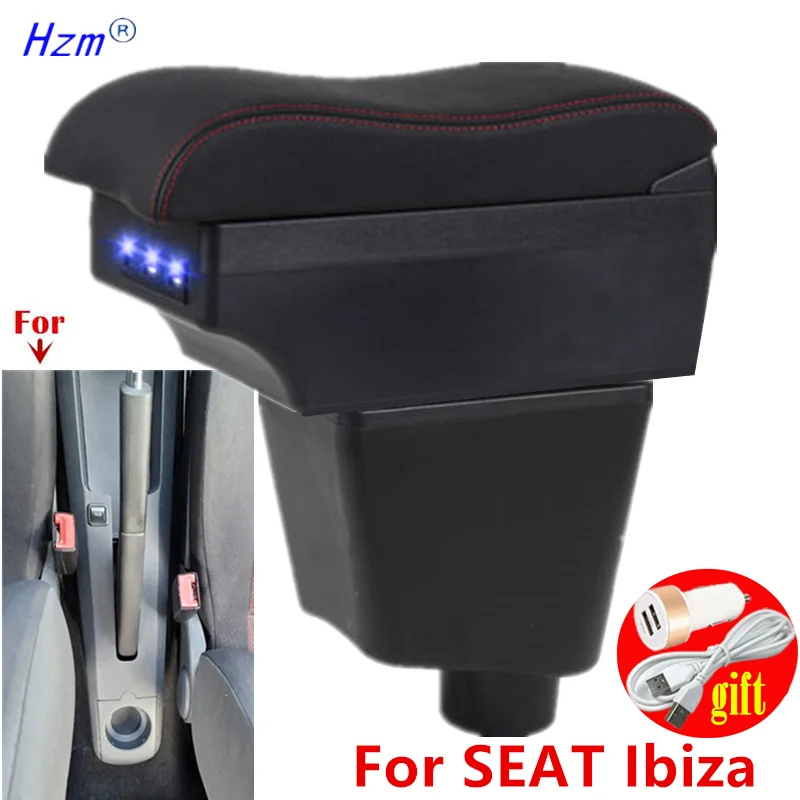 Für SEAT Ibiza III Armlehnenbox Für Seat Ibiza 6J Ibiza 6L Auto-Armlehnen-Aufbewahrungsbox Speziell für den Innenraum Nachrüst-Autozubehör