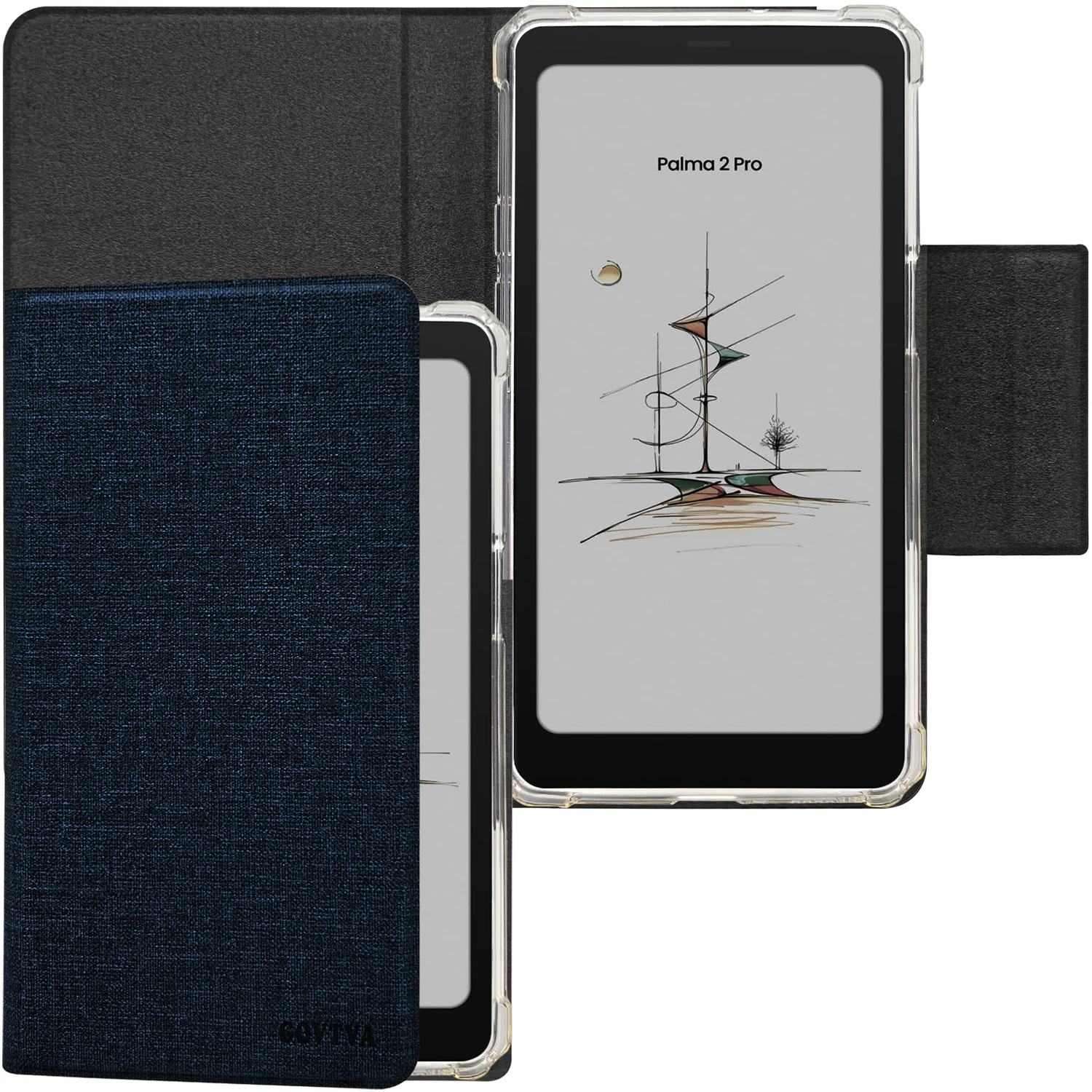 Case for Onyx Boox Palma2 Pro (2025 Released) TPU Transparent Magnetic Detachable Flip Cover | Auto Sleep/Wake, Magnetic Buckle