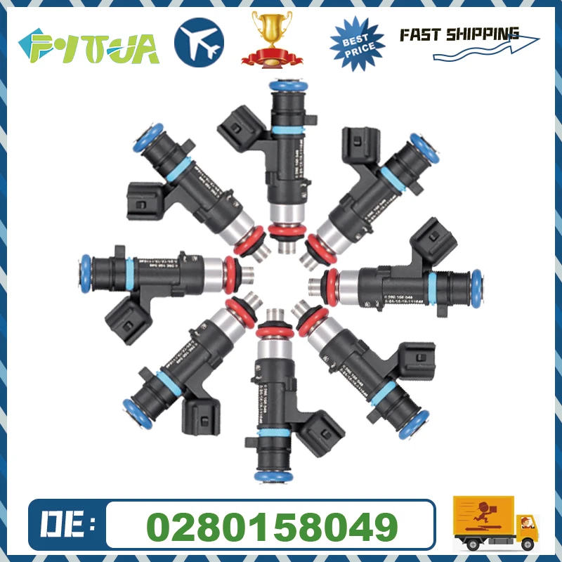 

8pcs fuel Injector 0280158049 For Bosch GM LS2 6.0L Pontiac GTO C6 Corvette CTS-V 12569113