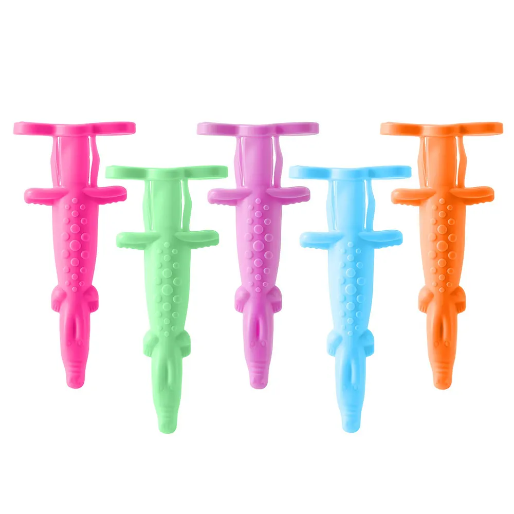 

5 шт. пластиковых защитных колпачков для стоматологических шприцев в форме крокодила, многоразовые, для хирургических инъекторов стоматолога