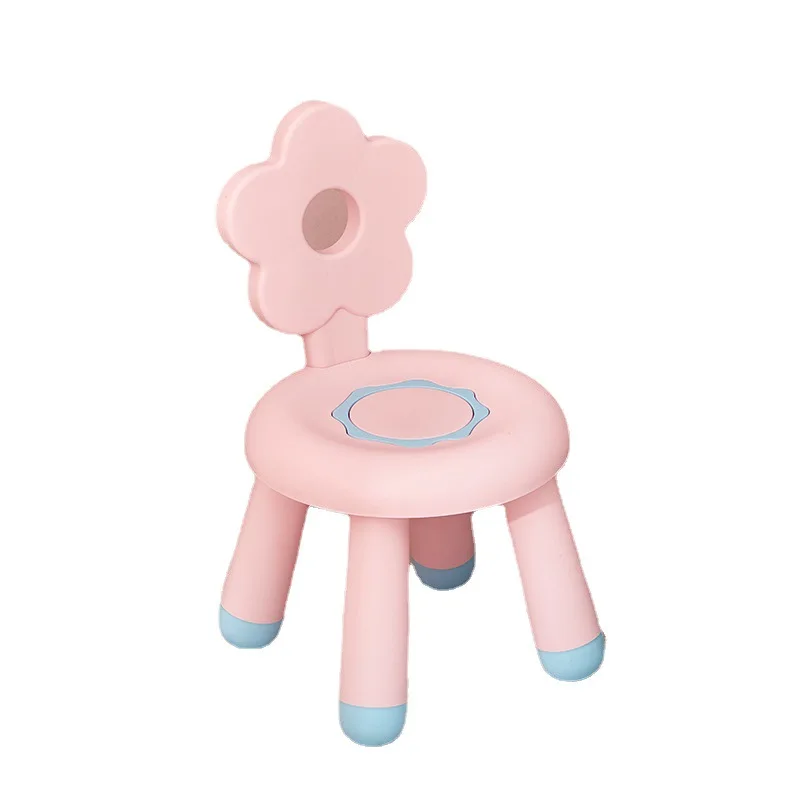 Plastic Back Chairs for Children, Simple Learning Chairs, Small Stools, Tables and Chairs