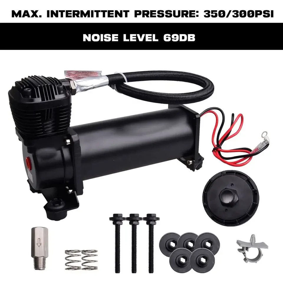 Super Silent 70DB SQ495 DC 12V 300PSI OUTLET 3/8 or 1/4 CARTEEAIR Car Air Suspension Compressor/ Pump