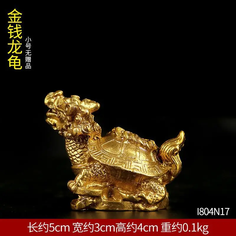 Figura de bronce Yishuigeyi, decoración de tortuga con cabeza de dragón, madre e hijo, para sala de estar, estudio, oficina y hogar