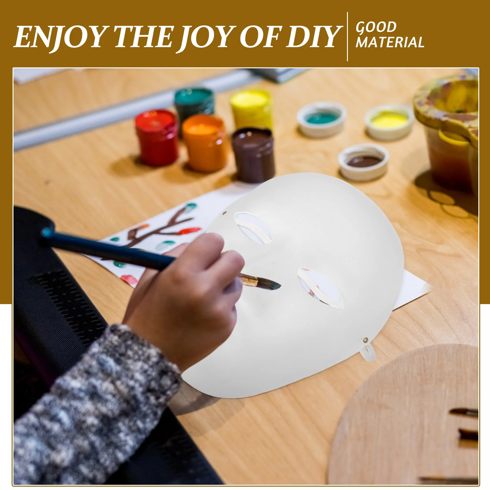 

4 Pcs Hand Painted Mask Handmade Pulp Masks Masquerade Diy Cosplay Making Craft Make Your Own Miss