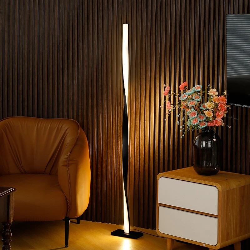 Nordic Minimalist Style Iron Floor Lamps for Living Room Office Wavy Ceiling Chandeliers Concealed Mounted Delicate Luminaires
