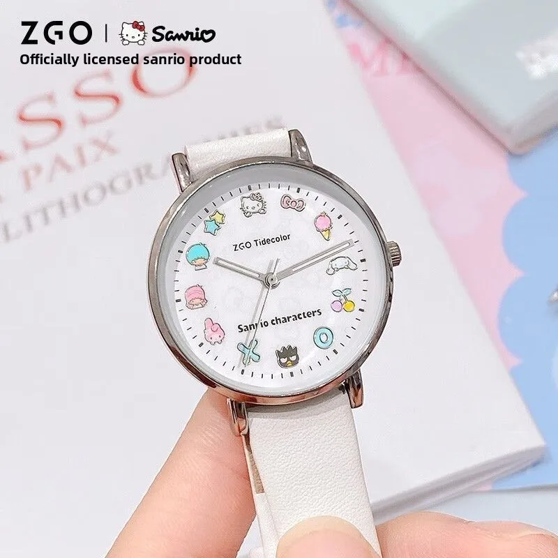 Sanrio genuine co-branded cartoon fashion simple waterproof soft cute versatile high-looking quartz watch practical decoration view 2
