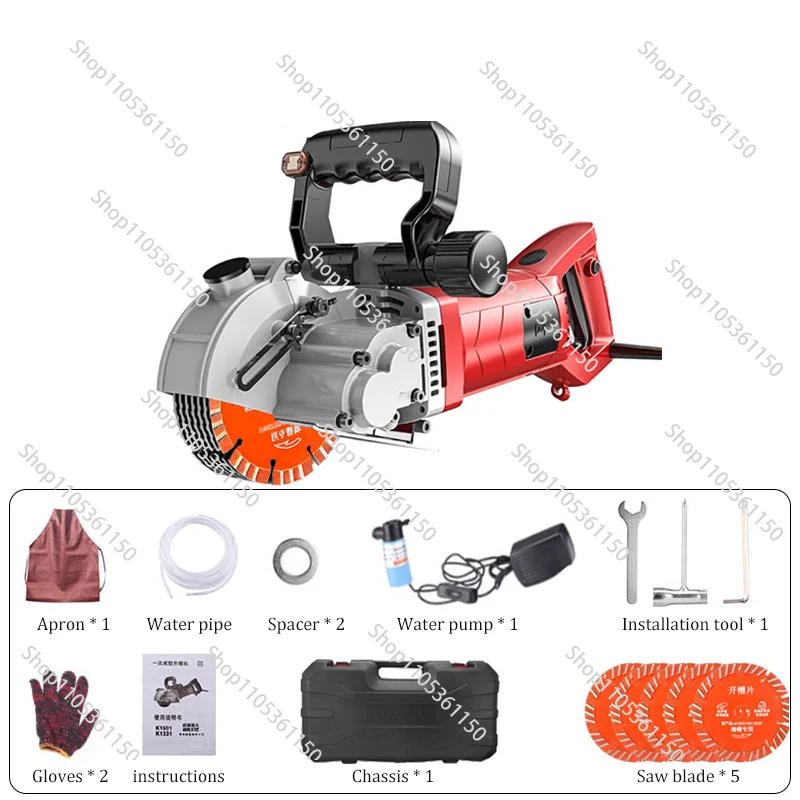 Electric Wall Chaser Concrete Wall Slotting Grooving Machine Industrial   Concrete Marble Brick Wall Slot Cutter - view 4