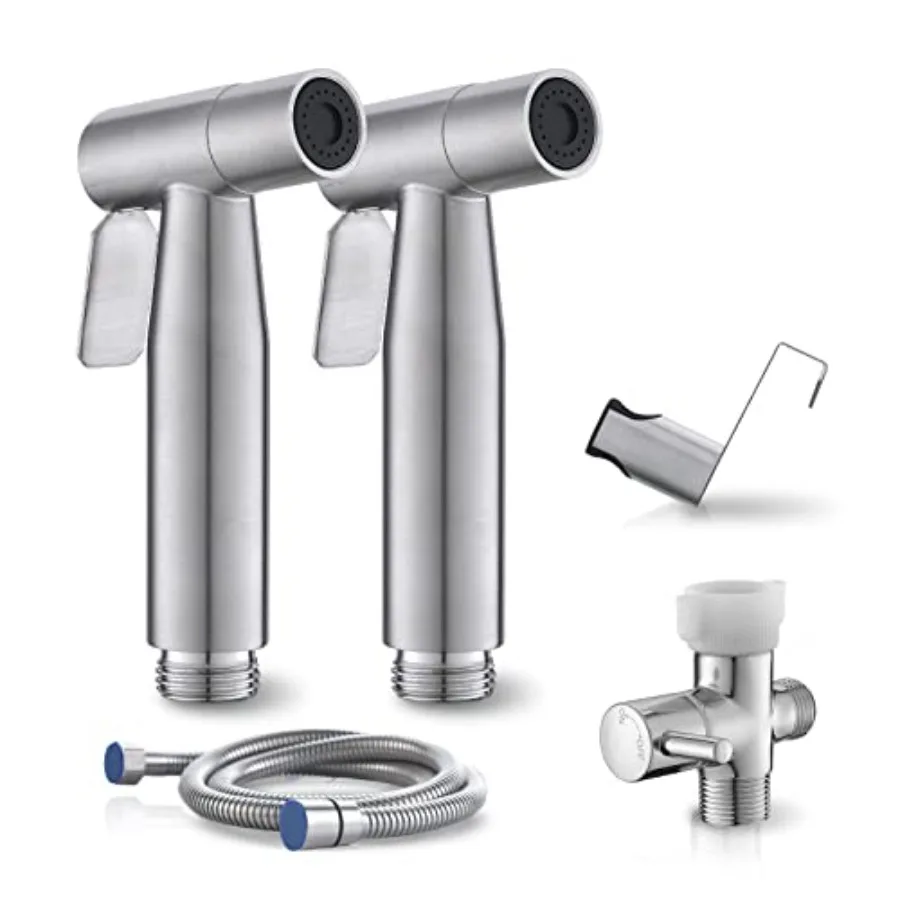 

Packs Bidet Sprayer for Toilet Hand Sprayer with Adjustable Jet Spray for Toilet Handheld Bidet Cloth Diaper Sprayer Muslim Sho