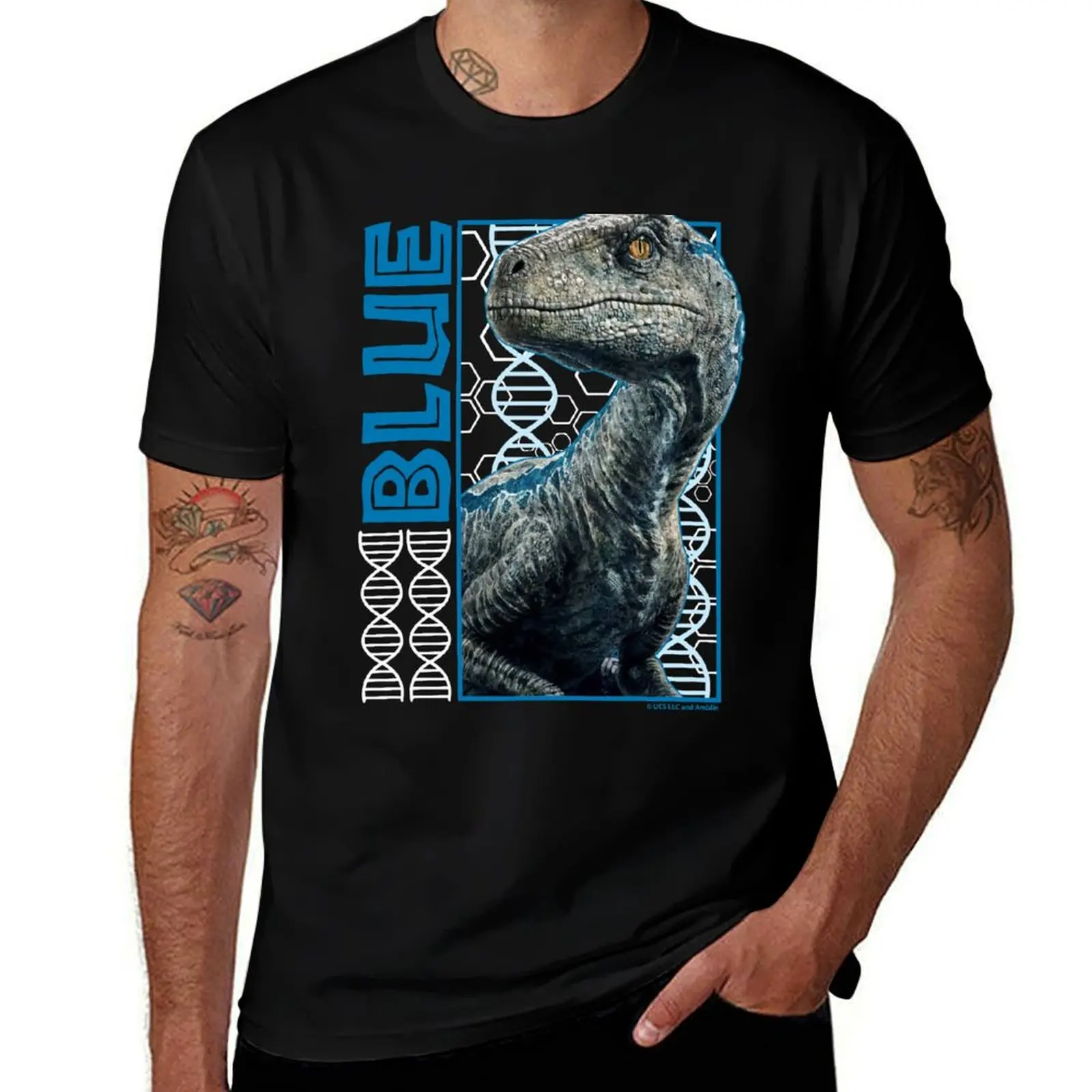 

Jurassic World - Blue Fan Art Graphic T-Shirt funny gifts sweat topping shirts men graphic
