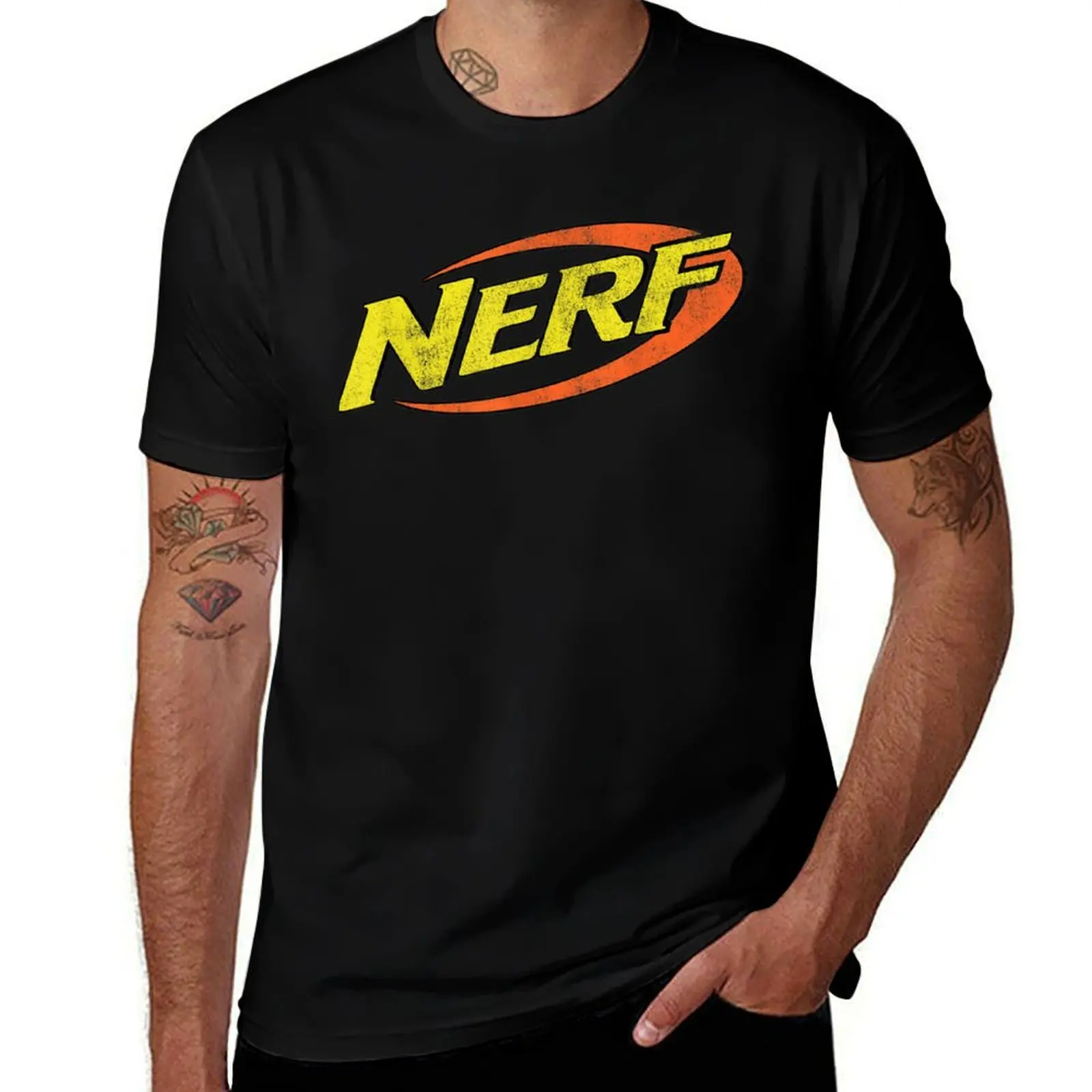 

Nerf Distressed T-Shirt man t shirt luxury man t shirts for men casual man t shirts cotton T-shirt