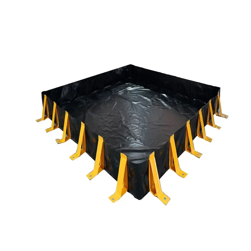 Triangular Support type  Collapsible Flexible Foldable PVC Oil Spilling Oil Spill Tank Containment Berm