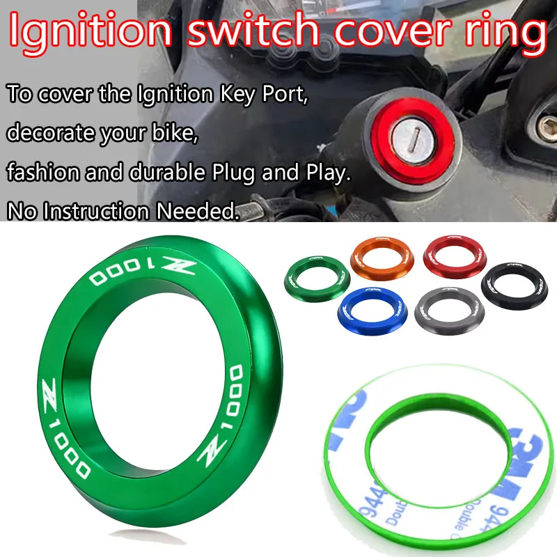 

Для Z900 Z900RS Z1000 Z1000SX Versys650 Z650 ZX10R Ninja1000 NINJA Z 1000 900 крышка зажигания мотоцикла кольцо переключателя ключа