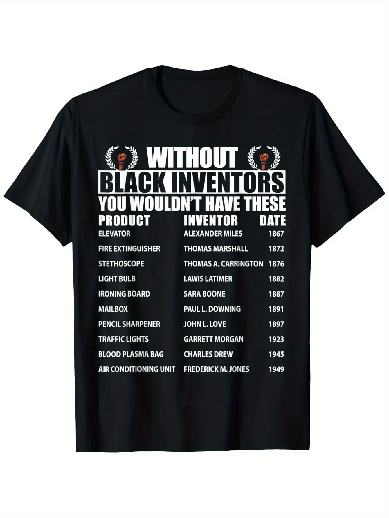 Black History Month T-Shirt - Celebrate Forgotten Black Inventors, 100% Cotton, Unisex, S-XXXL, Casual & Comfortable Fit