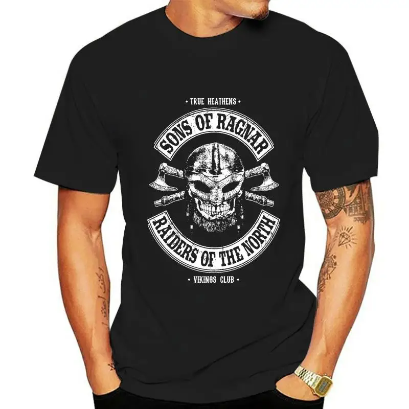 Sons Of Ragnar Viking T-Shirt Motorcycle Themed Mens T-Shirts