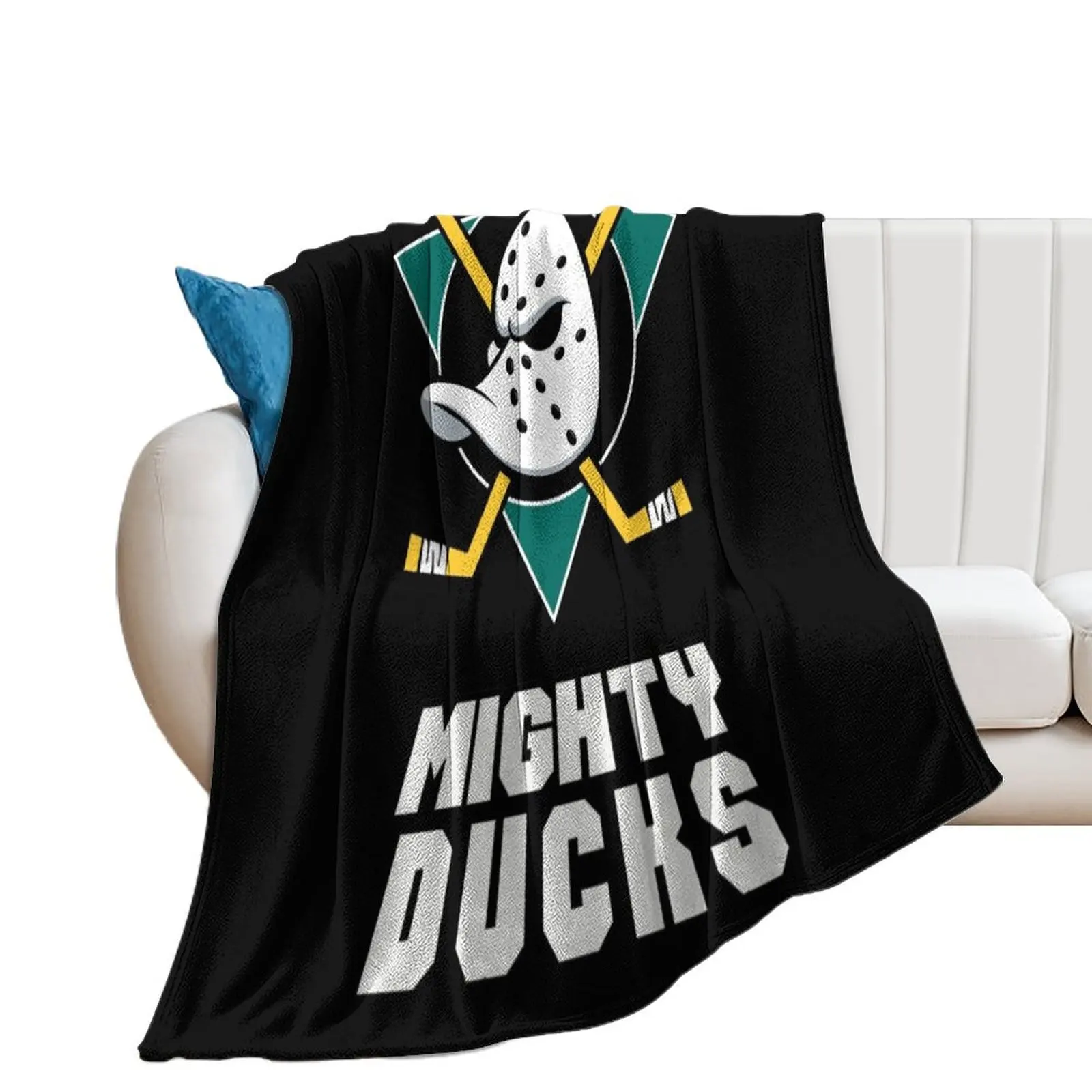 

Mighty Ducks Team Sport Logo Throw Blanket Large wednesday Plaid Soft Blankets