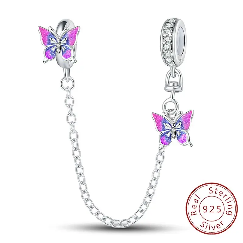 

925 Sterling Silver Cute Butterfly Hollow-out Love Heart Charms Beads Fit Original Pan Bracelet Bangle Hot Sale DIY Jewelry