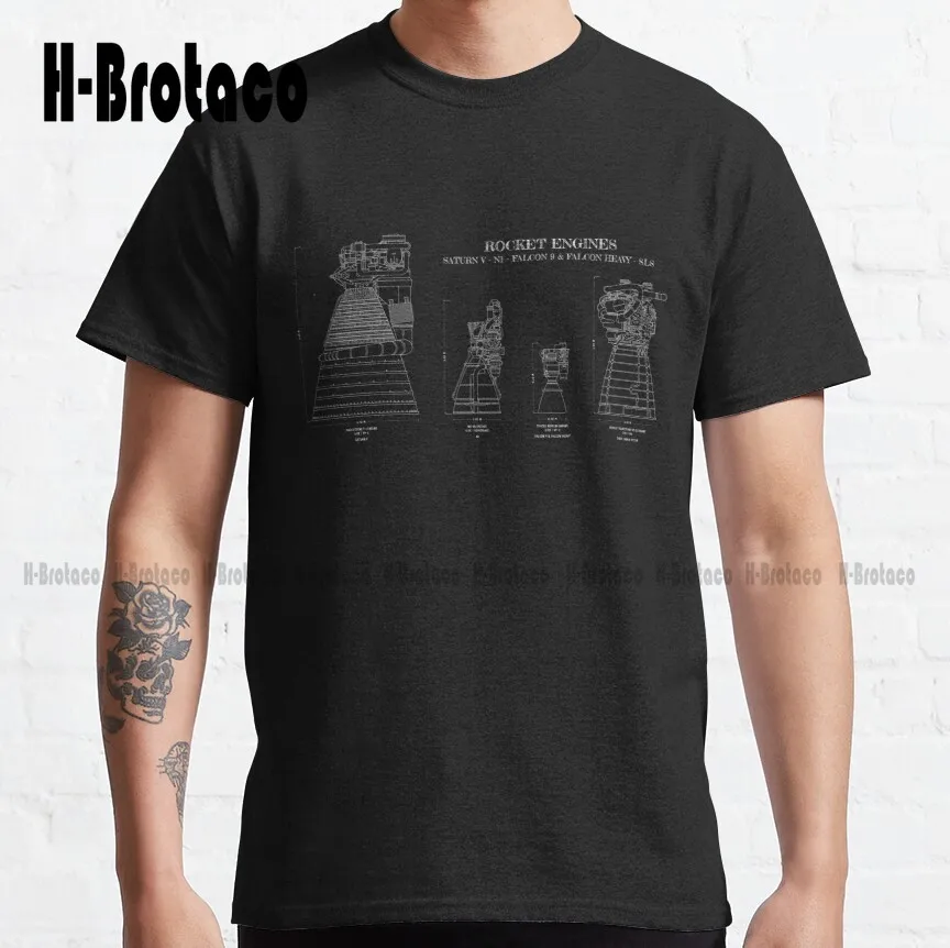 Rocket Engines Comparison Rockets, Exploration, Soviet, Merlin, Heavy, Space Classic T-Shirt Oversized T Shirts Xs-5Xl Unisex