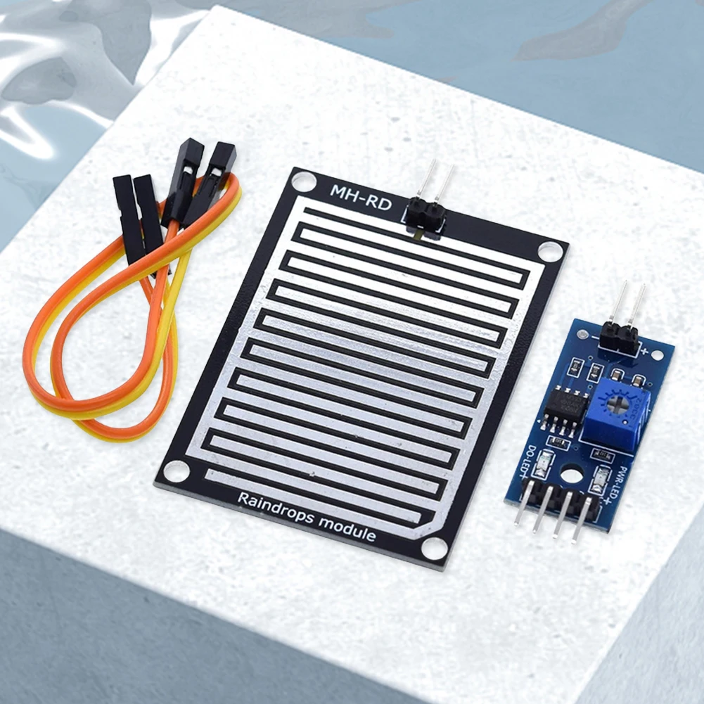 

Rain Water Sensor Relay Control Module 3.3V-5V Raindrops Controller Sensor Module LM393 High Sensitivity for Arduino Robot Kit