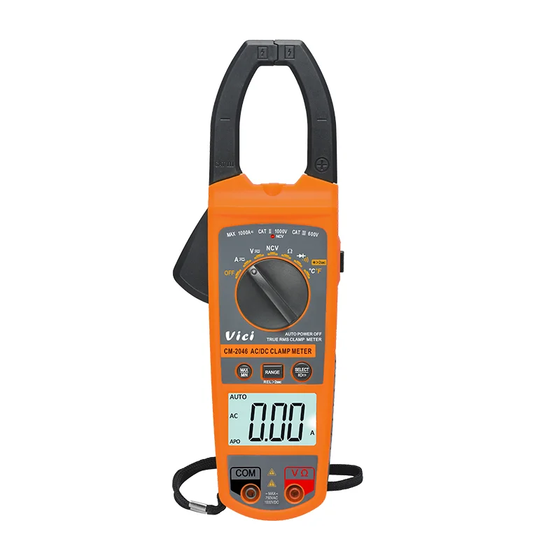 Imagem -04 - Vici-digital Clamp Meter 1000a True Rms Alicate Inteligente Amperímetro Multímetro Auto Rang dc Tensão Corrente ac hz Ohm Ncv Temp Tester