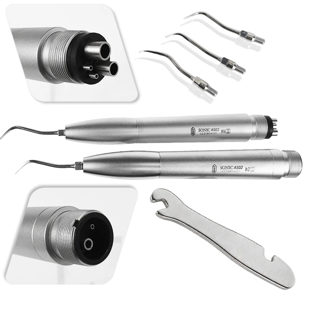 

Dental Ultrasonic Air Scaler with 3 Tips Tooth Calculus Remover Cleaning tool Handpiece Whiten Tooth Cleaner