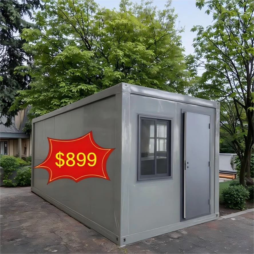 Small removable flat packaging container house