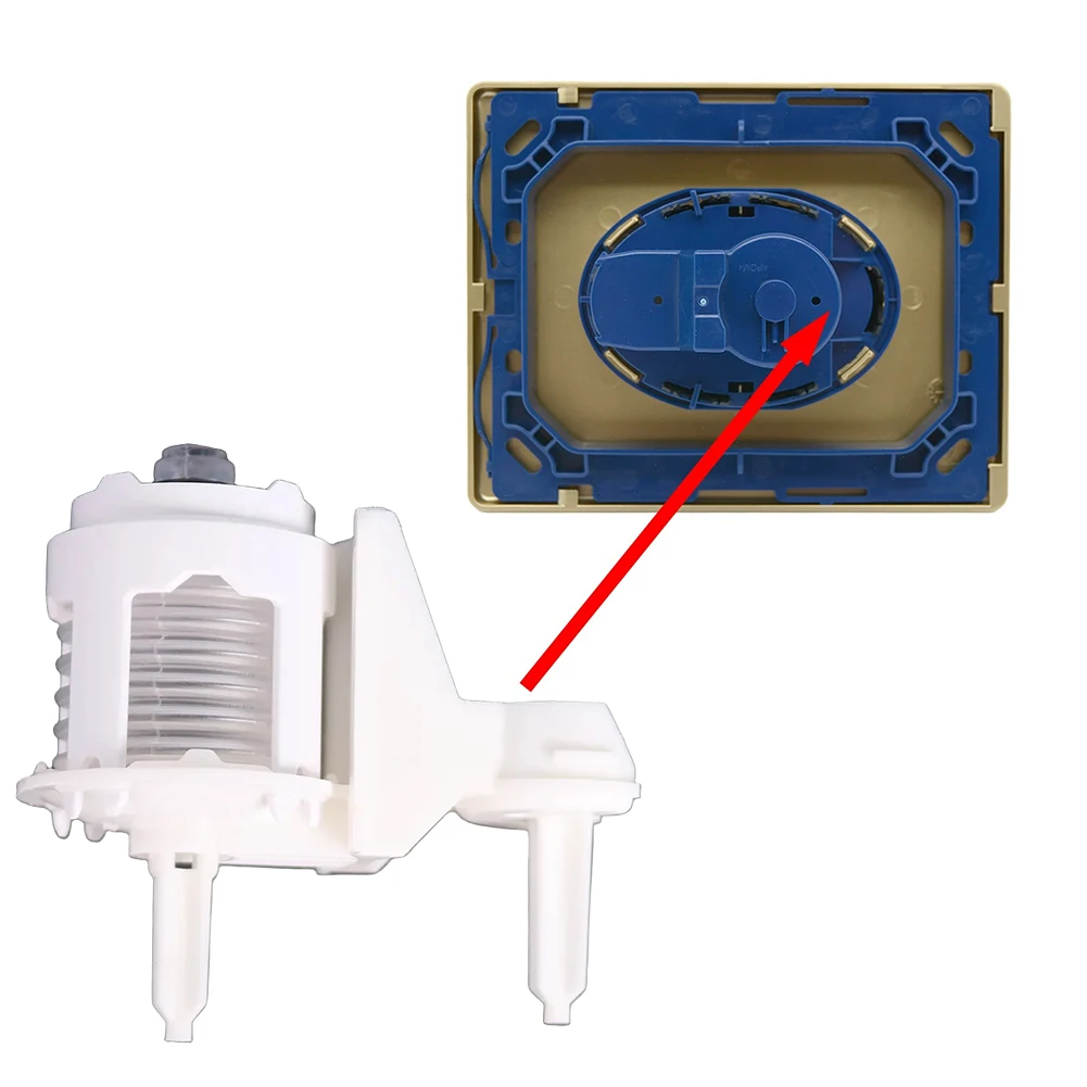 1 Piece White Plastic Dual Flush Pneumatic Button Switch Panel For Concealed Water Tank Bathroom Plumbing Fixture Accessories