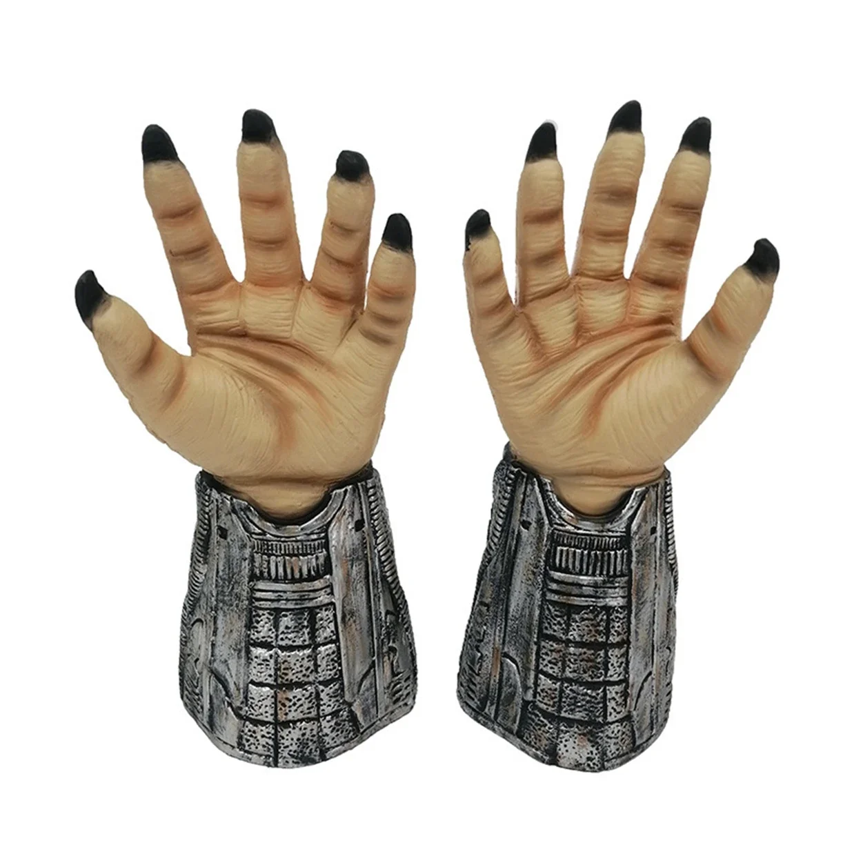 Lateksowy kask obcy drapieżnika maska rękawiczki na Halloween Cosplay śmieszne rekwizyty na bal maskowy rekwizyty kostiumowe Party prezent dla dzieci