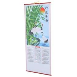 Traditional Chinese Calendar Year of The Snake Hanging Scroll Calendar Monthly Wall Sturdy Customized Dating