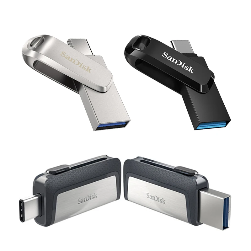 SanDisk OTG USB 3.1(Type-C) Flash Drive 64GB 128GB 256GB Dual Drive High Speed Type-C OTG Pen Drive For type-c smartphones/PC