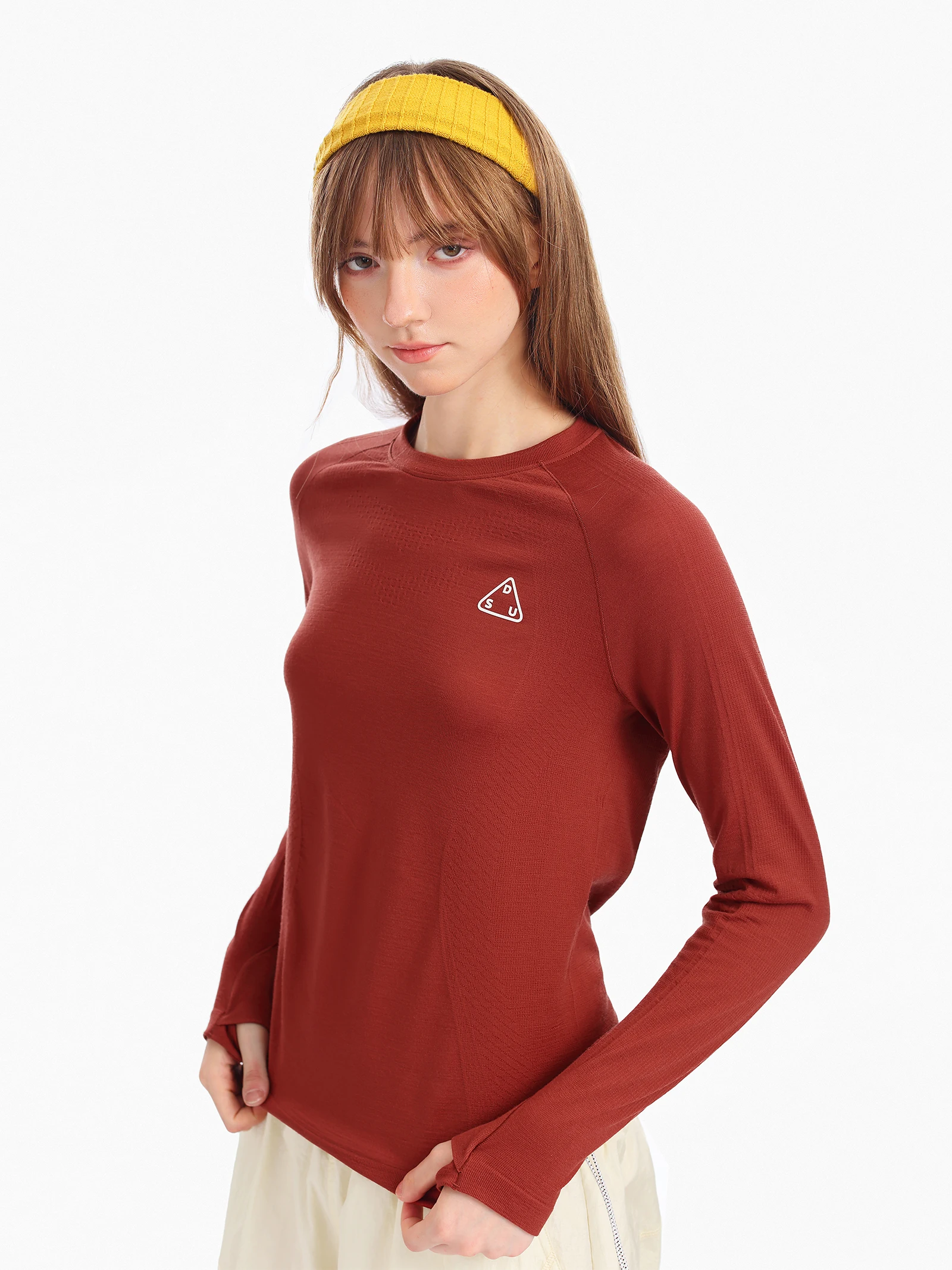 Machine Washable Merino Quick Dry Long Sleeve T-Shirt Women's Outdoor Sports Wool Blend Comfortable Breathable Anti-Bacterial
