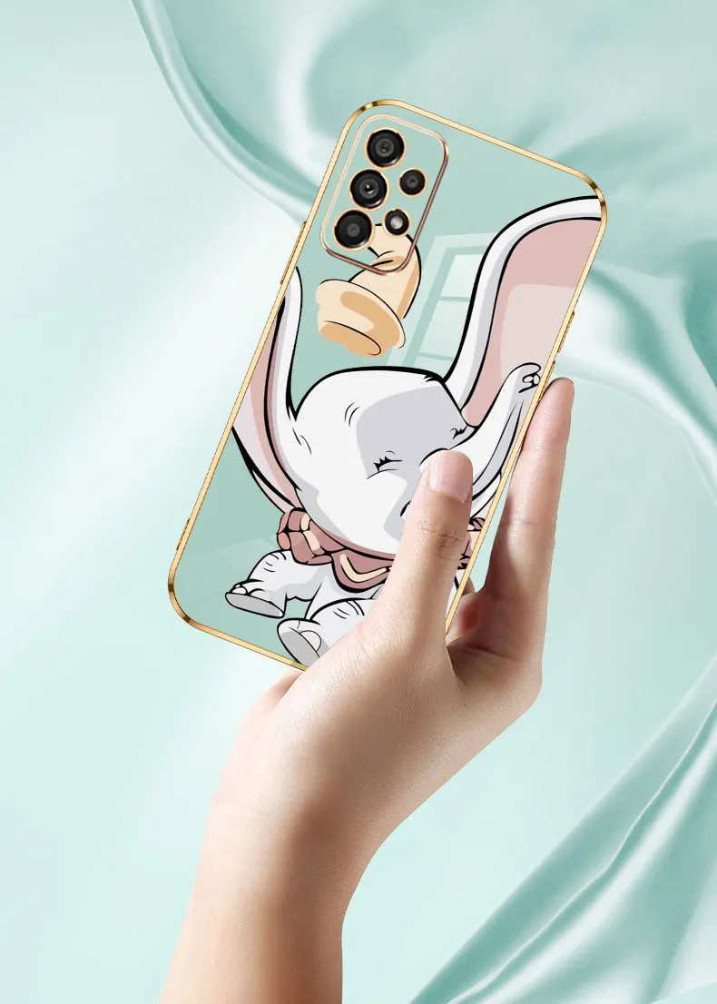 Cartoon Disney Dumbo Phone Case For Samsung Galaxy A55 A54 A53 A52 A52S A51 A73 A72 A71 A42 A35 A34 A33 A32 A31 A25 A24 5G Cover