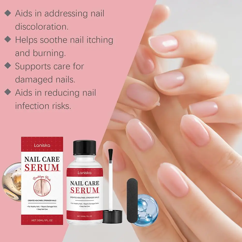 Laniska essência para cuidados com as unhas com ingredientes suaves, brilho, hidratante, superfície das unhas, essência diária para cuidados com as unhas, arte em unhas