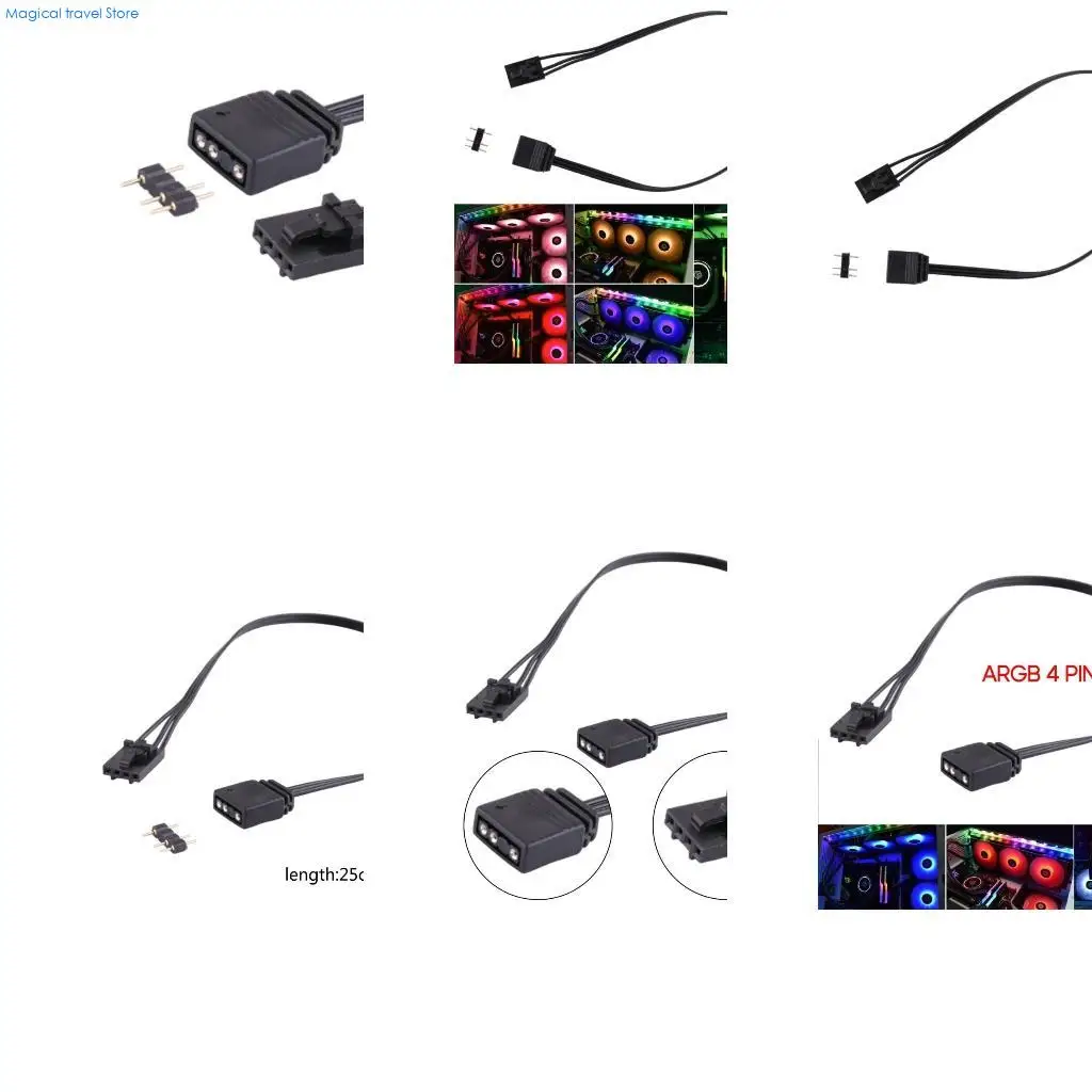

N2UB 1PC Премиум-качество для RGB до стандартного ARGB 4PIN 5V 4-дюймовый разъем адаптера 25 см.