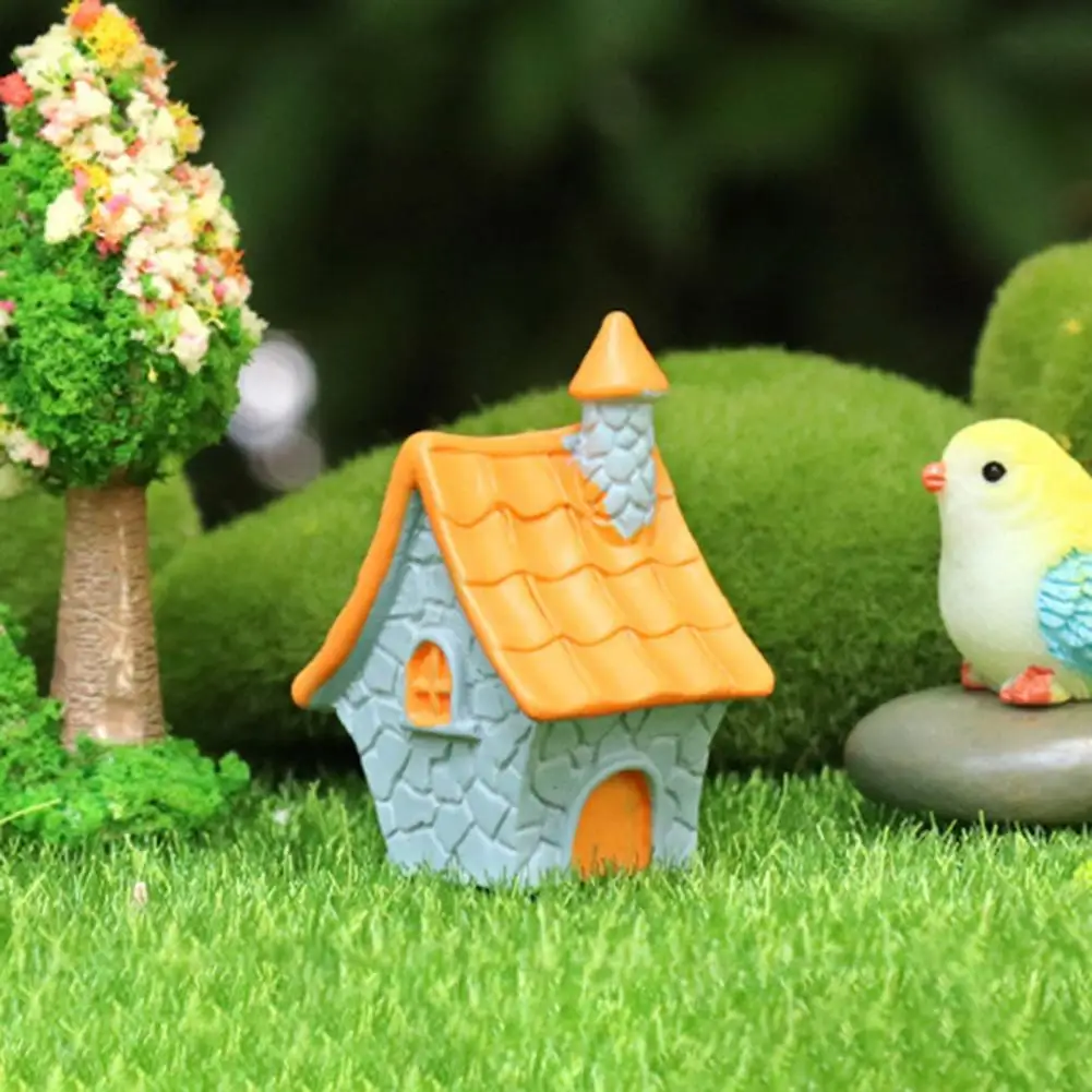 Gardening Decoration Miniature Fairy Garden House Accessory Tiny Resin Village Figurine Bonsai Terrarium Craft for Plant