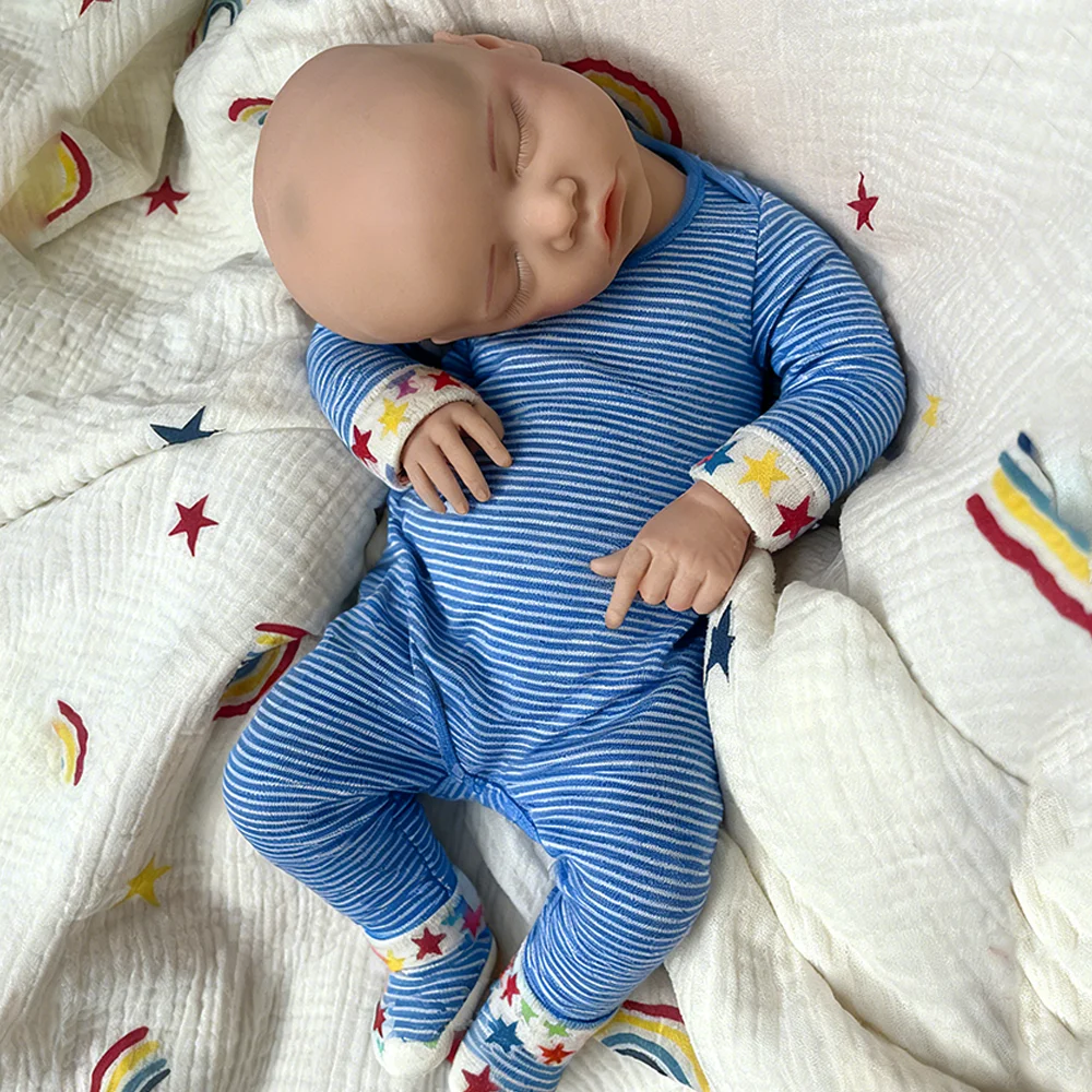 未塗装のシリコーン生まれ変わった赤ちゃんの人形、スペインの形、超ソフト、cuddly marshmallow、人工加重の女の子のカール、43cm