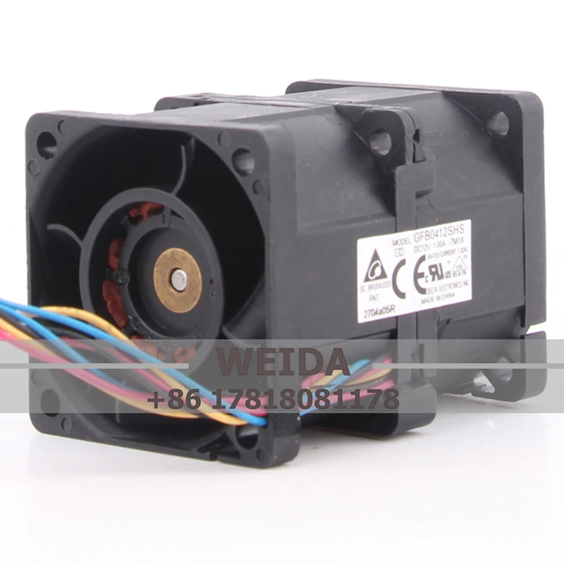 

Корпусный вентилятор для Delta GFB0412SHS DC12V 1.00A 4056, охлаждающий вентилятор для сервера с двумя шарикоподшипниками, 40X40X56MM