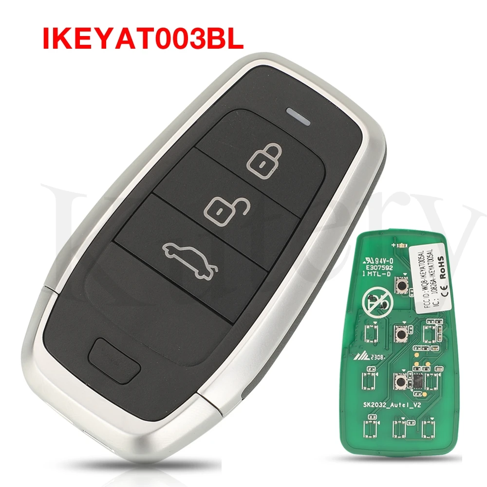 jingyuqin 3 Buttons AUTEL MAXIIM IKEY Standard Style IKEYAT003BL Independent Universal Smart Car Key AT003BL For MaxiIM KM100