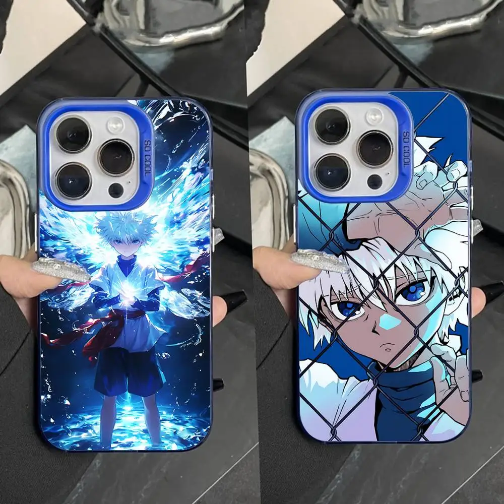 

Phone Case For iPhone 16,15,14,13,12,11,Pro,Max,Plus,Mini,XS,SE Anti Fall Cool Killua Zoldyck Blue Matte Hard Bumper