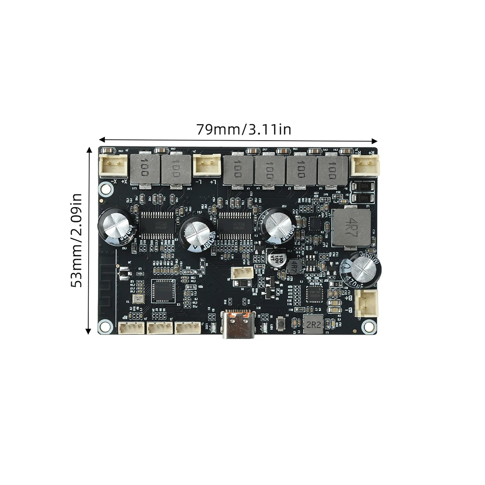 Bluetooth-Verstärkerplatine APP-Steuerbar 2.1-Kanal 2×22W+43W Bass Typ-C Ladeanschluss Audio-Verstärkerplatine für DIY-Lautsprecher – Detail 13