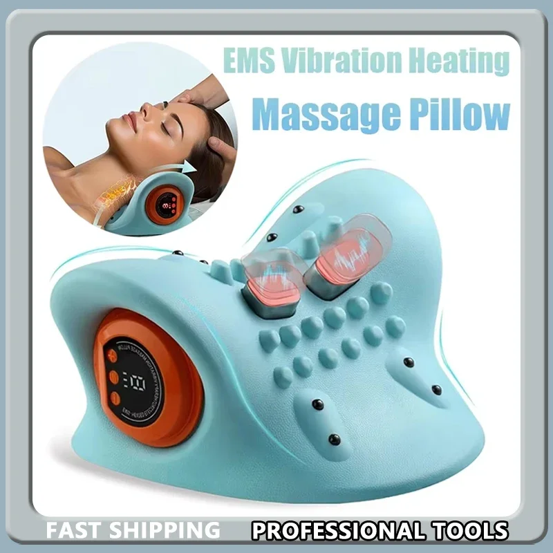 

Электрический массажер для шеи и шеи, тяговая подушка для акупунктурных точек, растяжка для тела, хиропрактика, мягкий узел, теплофункция