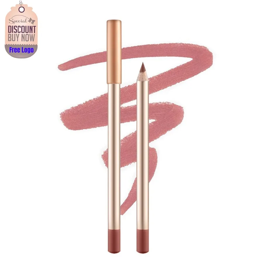 

Custom 12colors Gold Tube Lipliner Non Stick Cup Waterproof Long Lasting Easy To Colored Matte Lip Liner Makeup Bulk