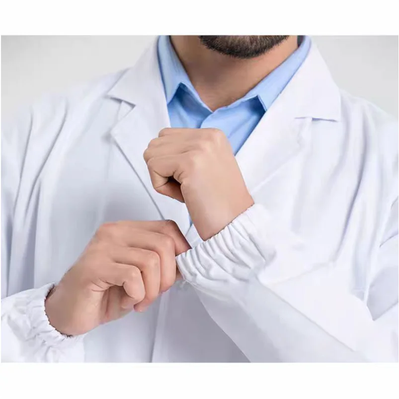 White Medical Coat Unisex Cotton Polyester Scientist Lab Coat Doctor Workwear Uniform Food Coat Laboratory Coat Men Coat